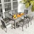thumbnail image 3 of May in Color Patio Dining Chair Set of 2, Aluminum Outdoor Dining Chairs with Waterproof Cushions, Metal Outdoor Patio Furniture Seating for Porch, Balcony, Deck, Backyard, Gray, 3 of 8