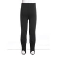 thumbnail image 4 of iEFiEL Kids Girls Solid Color Stirrup Leggings Fleece-Lined Gymnastics Ballet Dance Tights Yoga Pants Black 13-14, 4 of 7