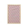 thumbnail image 1 of Transportation Wall Art with Frame, Cartoon Train Motifs Locomotives and Hearts Shapes, Printed Fabric Poster for Bathroom Living Room, 23" x 35", Dark Coral Peach, by Ambesonne, 1 of 2