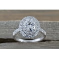 thumbnail image 6 of HeartsAndYou 2.5ct Oval Cut Moissanite Engagement Ring for Women 18k White Gold over Silver Dual Halo Solitaire, 6 of 9