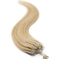 thumbnail image 2 of SEGO Micro Loop Thick Real Remy Human Hair Extensions Invisible Band Micro Ring Beads Hair 200 Strands Black Hair Extensions, 2 of 6