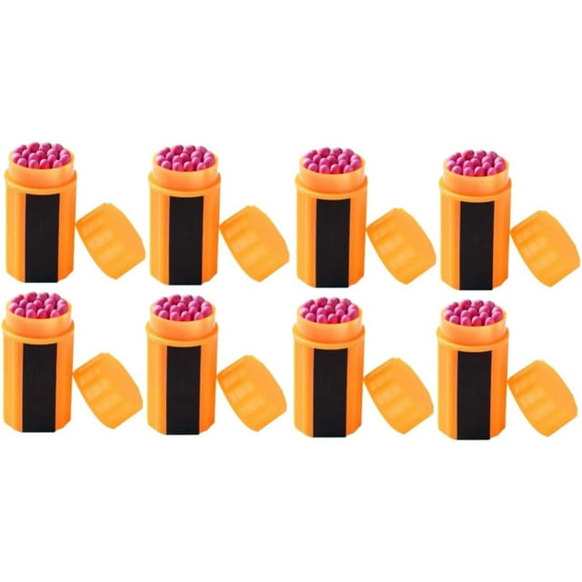 Juego de 8 juegos de emergencia a prueba de viento y a prueba de viento para cerillas de madera, partidos de emergencia, accesorios de campamento, para exteriores, juego de madera, color