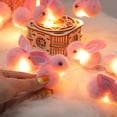 thumbnail image 6 of ZHMRFG 118.1In Easter Bunny String Light Pink Plastic Bunny & Carrot Shape Ambient Glow Sturdy Reusable No Wire Decor Party Favors For Terrace Balcony Camping Family Party Easter Holiday Decoration, 6 of 9