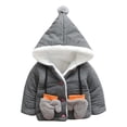 thumbnail image 1 of DPTALR Cardigan à Capuche Rembourré pour Bébés Garçons Filles avec Gants, 1 of 8