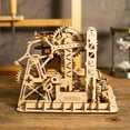 thumbnail image 2 of Marble Run 3D Wooden Puzzle Roller Coaster Mechanical Model Self Craft Deco Education Gift, 2 of 5