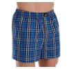 NAUTICA MEN'S BOXER X1 - PLAID BLUE - SMALL - UNDERWEAR WOVEN BOXER