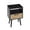 Black(with socket), variant on Algherohein Mid-Century Nightstand with 1 Drawer for Bedroom,Black,Adult