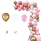 thumbnail image 1 of Kit con forma de arco de globos para cumpleaños de niños, 87 unidades, látex rojo vino y rosa, 1 of 4
