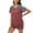 A-Red, variant on Xmarks Summer Pjs Set for WomenShort Sleeve Pajamas Shorts PJ Set Color Block Short Sleeve Crewneck Top Sleepwear and Drawstring Shorts with Pockets 2 Piece Loungewear Pjs Set S-2XL