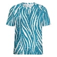 thumbnail image 5 of Animal Print Patterns Women's Short Sleeve T-Shirt Crew Neck Casual Summer Trendy Loose Fit Tops, 5 of 6