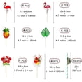 thumbnail image 4 of 128pcs Hawaiian Tropical Party Decorations Set - Table Skirts, Palm Leaves, Flowers, Flamingo Banner, 4 of 5