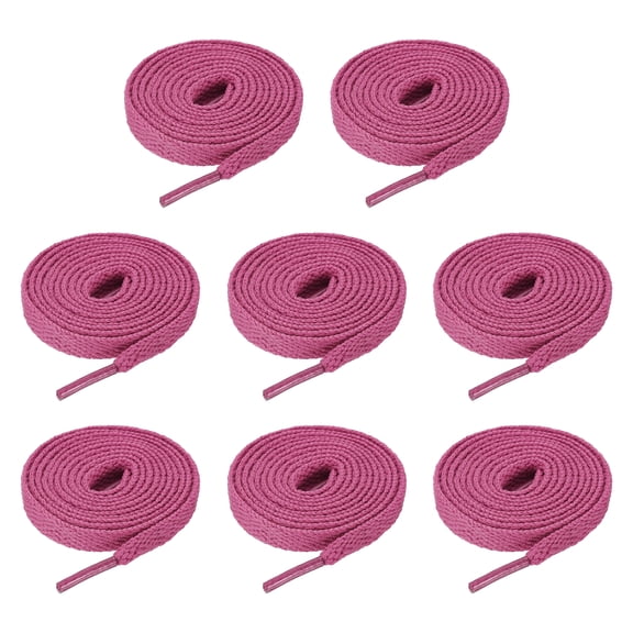 Uxcell 4 Pairs Flat Shoe Laces 5/16" x 120" Polyester Sneaker Shoestring, Purple