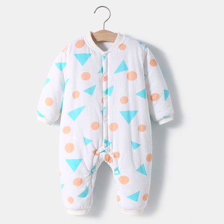 

QWZNDZGR Newborn Baby Bodysuit Newborn Warm Thickened Pure Cotton Clothes Baby Cotton Jacket Autumn And Winter 0 Winter Clothing March