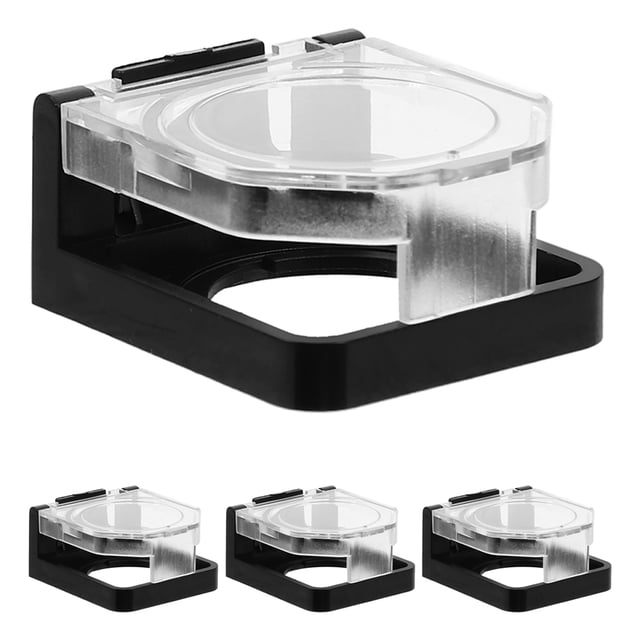 BESTYASH 4pcs Dustproof Push Start Button Cover Transparent Plastic Power Button Protective Cover For Home Use