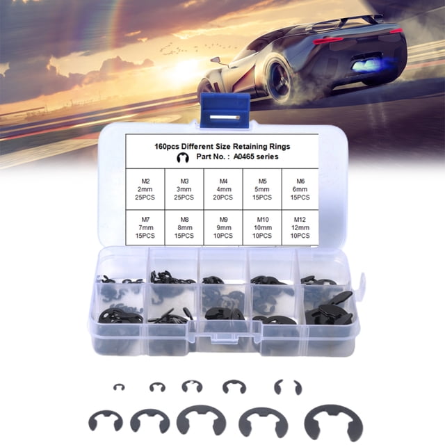 Metal E Clip Washer Circlip Retaining Ring Durable Portable External Retaining Ring Clip Circlip Washer