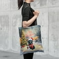 thumbnail image 4 of Merry Christmas Woofmas Xmas Noel Newfoundland Santa Snowman All Over Print 3D Canvas Tote Bag Newfie Dog Lover Gifts Reusable Handbag - 13016, 4 of 5