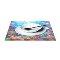 thumbnail image 3 of Ryvnso Placemats Set of 4 Dolphin in Sea Dining Mats Heat-Resistant Non-Slip Washable Table Mat, 3 of 8