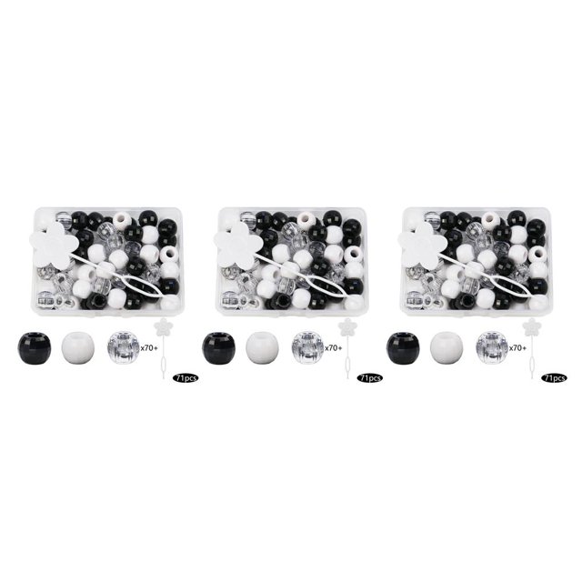 Qarigey 70Pcs Hair Braiding Beads Hair Cuffs Braids for DIY Beard Necklace Wig Type1