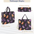 thumbnail image 6 of FORMRS Womens Corduroy Tote Bag Crossbody Shoulder Handbag with Pocket, Halloween Purple Ghosts, 6 of 7