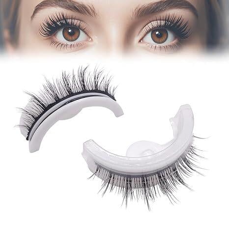 1 Pair Reusable Self Adhesive Waterproof False Eyelashes Glue Free Upgrade for Effortless Eye Makeup Lash Clusters Kit Manga Lashes Halloween Accessories Christmas Gifts