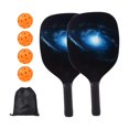 thumbnail image 1 of Pickleball Paddles Wooden for Beginners, Families with 2 Pickleball Racquets Lightweight Comfortable Pad Grip Storage Bag and 4 Balls, 1 of 8