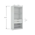 thumbnail image 3 of Manhattan Comfort Mulberry Wood Open Sectional Closet in White, 3 of 10