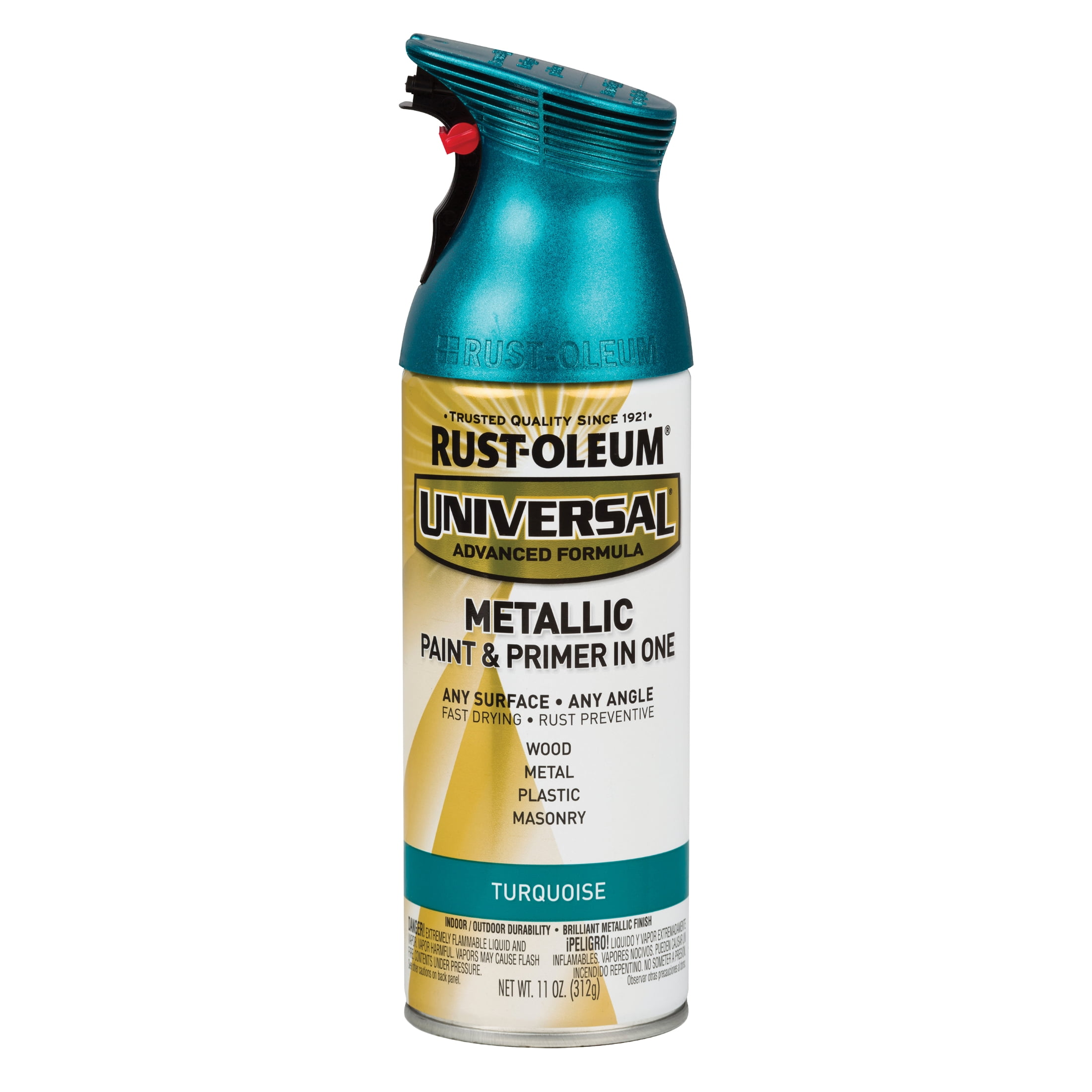 6 Pack, Turquoise, Rust-Oleum Universal All Surface Interior/Exterior Metallic Spray Paint-330480, 11 oz