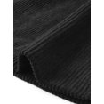 thumbnail image 5 of INSPIRE CHIC Corduroy Blazer for Women's Notched Lapel Long Sleeve Casual One Button Jacket with Pockets XS Black, 5 of 6