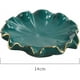 thumbnail image 3 of Jabonera de cerámica, forma de hoja de loto nórdico, jabonera con adornos dorados, jabonera de cerámica para hotel, hogar, baño, cocina, fregadero, jabonera superior, verde, 3 of 5