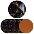 thumbnail image 2 of Saint Patrick's Day 6PCS Microfiber Leather Round Coasters Set of 6 - Heat Drink Coaster Mats for Cups, Glasses, and Mugs - 11x11 cm/4.3x4.3 in - Stylish Table Home Decor Accents, 2 of 6