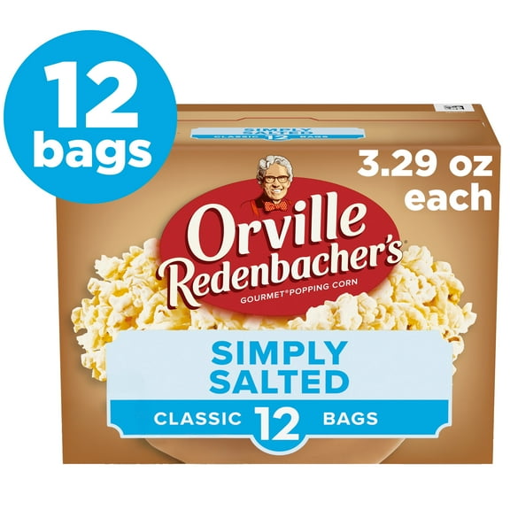 Orville Redenbacher’s Microwave Popcorn Value Size, Naturals Simply Salted Flavor Popcorn, 3.29 oz., 12-Count