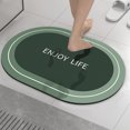 thumbnail image 2 of InsCrazy Bathroom Rugs Bathroom Absorbent Floor Mats Crystal Velvet Cushions Toilet Foot Mats Toilet Door Non-slip Household Quick Dry Bathroom Mats 20" x 35", 2 of 8
