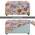 thumbnail image 5 of Xixirimido Vintage Boho Mandala Pattern Stretch Ottoman Cover Rectangle Footstool Slipcover Folding Storage Stool Protector Nonslip Footrest Ottoman Cover with Elastic Bottom, Small, 5 of 7