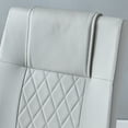 thumbnail image 5 of Set of 4 Light Gray PU Dining Chairs, Faux Leather Cushioned Seats with Metal Legs for Kitchen & Living Room, 5 of 10