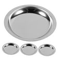 thumbnail image 5 of WEUVEB Metal Tea Saucer Silver Prevent Water Droplets Restaurant Owners Office Use 4pcs, 5 of 8