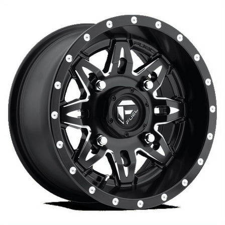 Fuel UTV Aluminum Rim D567 LETHAL 14X7in Matte Black Milled Finish, D5671470A544
