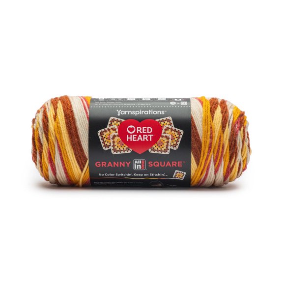 Red Heart® All In One Granny Square™ #4 Worsted (Medium) Acrylic Yarn 8.8oz/250g 417 Yards