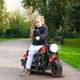 thumbnail image 3 of Costway Motocicleta eléctrica para niños de 6 V con ruedas de entrenamiento, faros LED, tablero de música, color rojo, 3 of 3