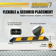 thumbnail image 3 of Guardian Parking Stop, 3 Foot Long Rubber Curb with Mounting Holes, Black/Yellow, 3 of 10