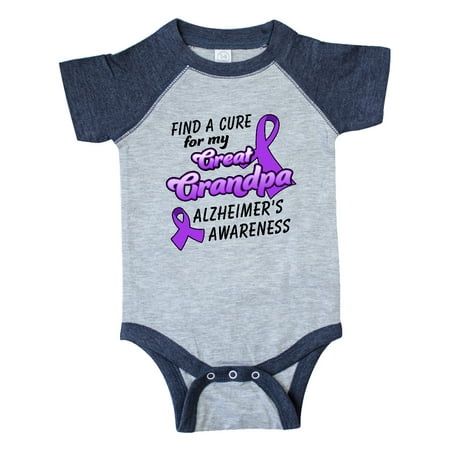

Inktastic Alzheimer s Awareness Find a Cure for my Great Grandpa Gift Baby Boy or Baby Girl Bodysuit