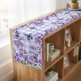 thumbnail image 6 of Table Runners 120 Inches Long Dress Scarves, Purple Flowers Farmhouse Coffee/Dining/Kitchen Table Runner for Living Room, Butterfly Spring Floral Checkered Farmhouse 13x120 Inch, 6 of 9