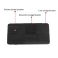 thumbnail image 1 of justharion PU Leather Sun Visor Storage Case Car Card Organizer Vehicle Storage Pouch for Sunglasses Small Business Card Holder Type, 1 of 7