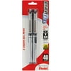 Pentel EnerGel NV Liquid Gel Pen, 0.7mm, Metal Tip, Black Ink, 2 Pack (BL27BP2A)