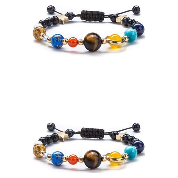 Qarigey de sistemas solares de piedra natural, brazalete hecho a mano, adorno de joyería Type4 NO4