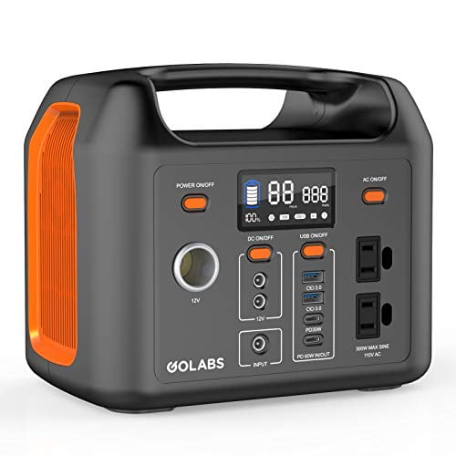 mmsj新品未使用品 GOLABS R300 ポータブル電源 GOLABS Portable Power Station, 299Wh LiFePO4 Battery Backup, PD