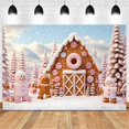 thumbnail image 4 of 210x150cm Christmas Gingerbread Gingerbread House Candy House Photography Backdrops Birthday Party Decoration,G, 4 of 5
