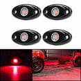 thumbnail image 2 of 4 Pods LED Rock Lights Kit Waterproof Underglow LED Neon Trail Rig Lights for Truck ATV Offroad Boat-Red, 2 of 10