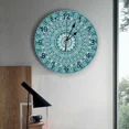 thumbnail image 3 of Bohemian Green Mandala 3D Wall Clock Modern Design Brief Living Room Decoration Kitchen Clock Art Wall Watch Home Decor（12 Inch）, 3 of 6