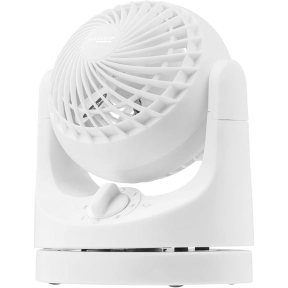 IRIS USA WOOZOO Fan, Small Oscillating Desk Fan, Table Air Circulator, 3 Speeds, 32ft Max Air Distance, Mini Fan 8 Inches, White