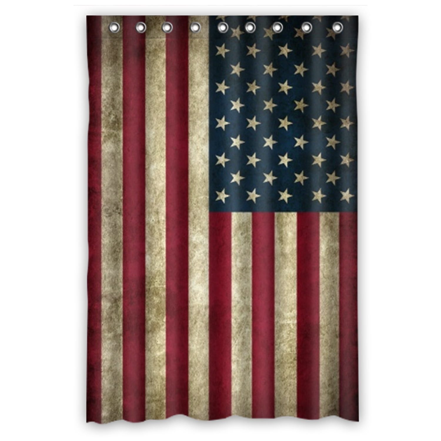ZKGK American Flag Waterproof Shower Curtain Bathroom Decor Sets with
